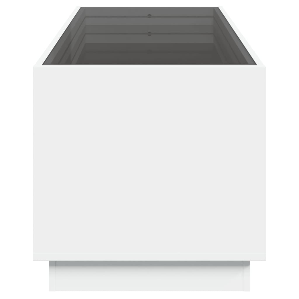 Salongbord Sofabord Hvit med Infinity LED 90x50x50 cm