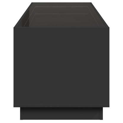 Salongbord Sofabord Svart med Infinity LED 90x50x50 cm