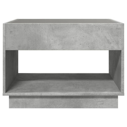 Salongbord Sofabord Betonggrå med Infinity LED 90x50x50 cm