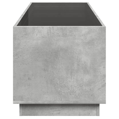 Salongbord Sofabord Betonggrå med Infinity LED 90x50x50 cm