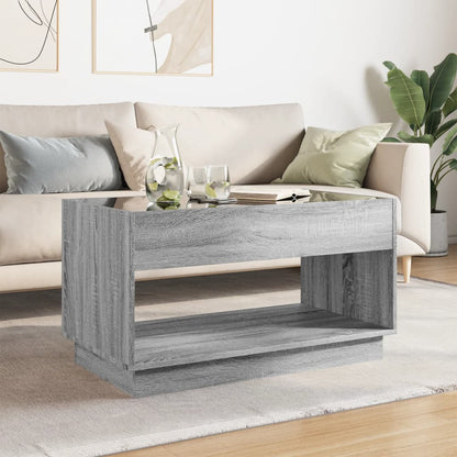 Salongbord Sofabord Sonoma Grå med Infinity LED 90x50x50 cm