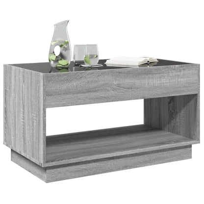Salongbord Sofabord Sonoma Grå med Infinity LED 90x50x50 cm