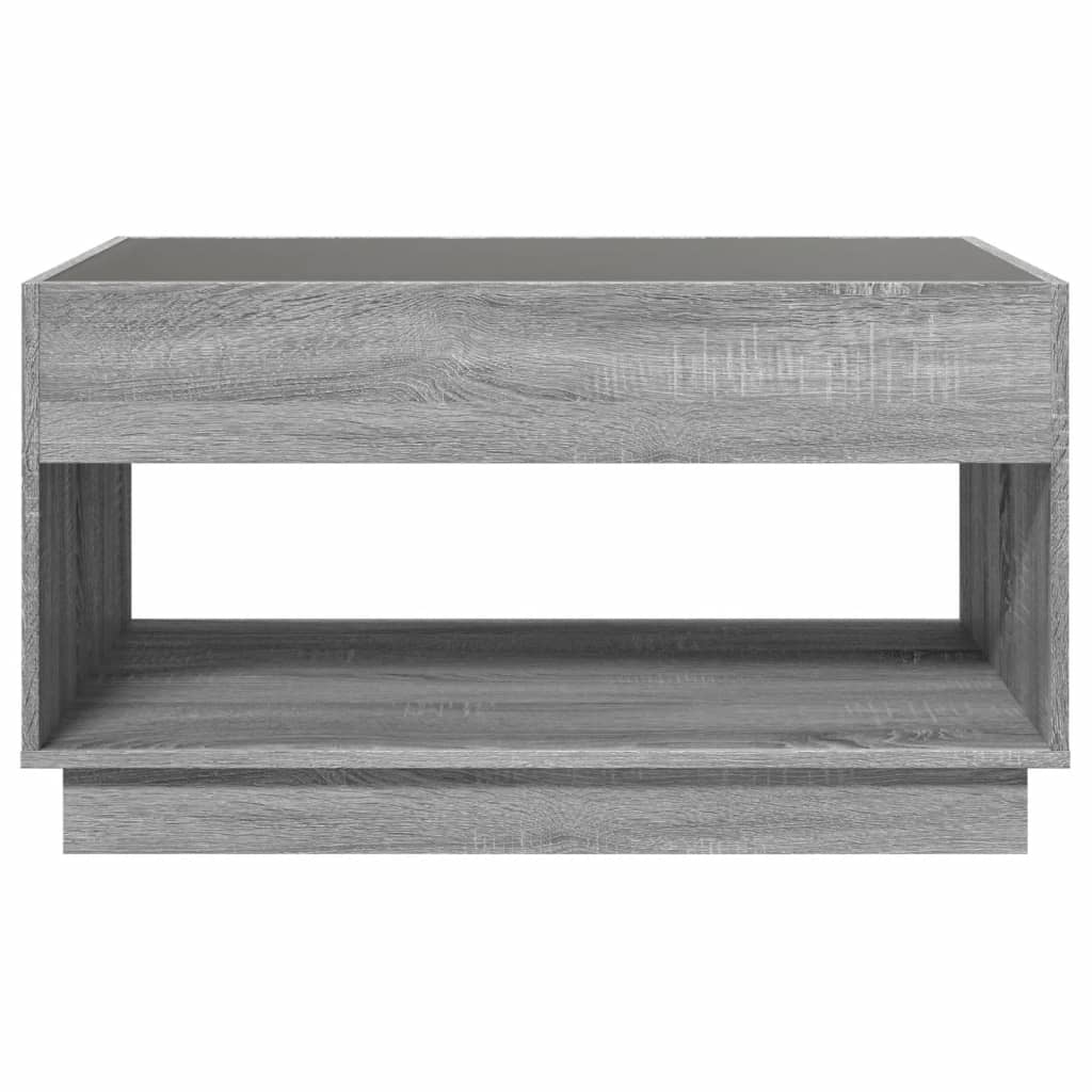 Salongbord Sofabord Sonoma Grå med Infinity LED 90x50x50 cm