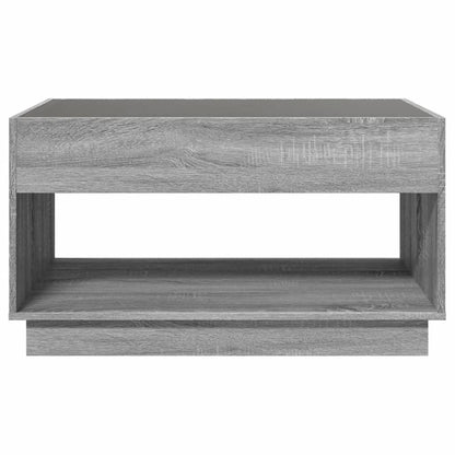 Salongbord Sofabord Sonoma Grå med Infinity LED 90x50x50 cm