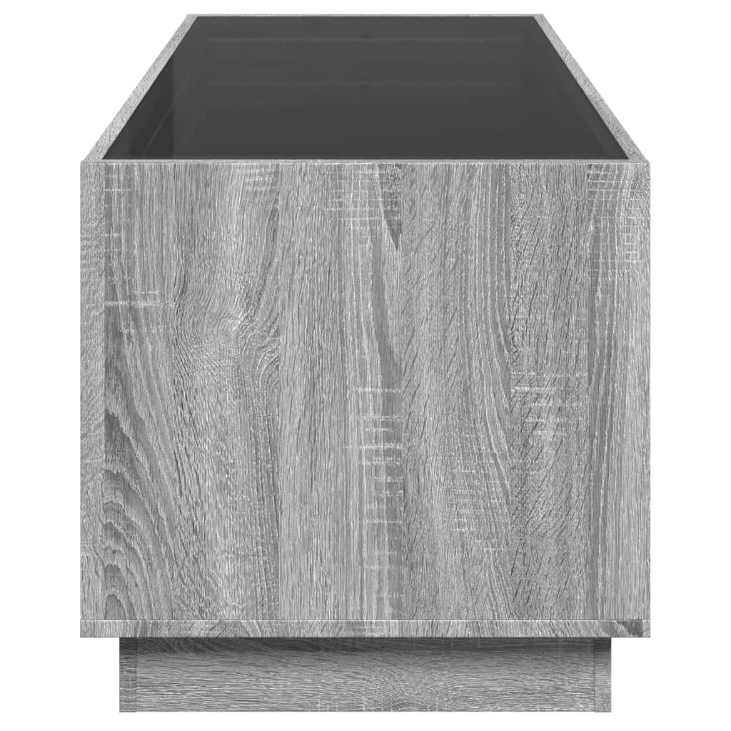Salongbord Sofabord Sonoma Grå med Infinity LED 90x50x50 cm