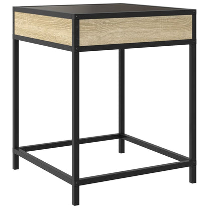 Salongbord Sofabord Sonoma Eik med Infinity LED 40x40x51 cm