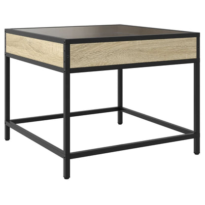 Salongbord Sofabord Sonoma Eik med Infinity LED 50x50x41 cm