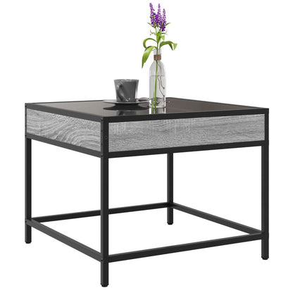 Salongbord Sofabord Sonoma Grå med Infinity LED 50x50x41 cm