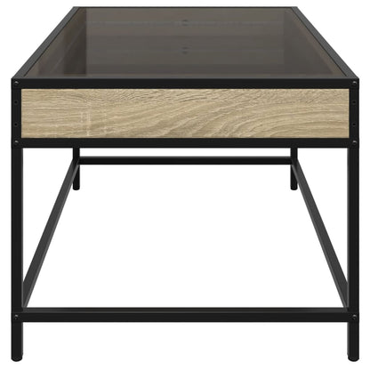 Salongbord Sofabord Sonoma Eik med Infinity LED 70x50x41 cm