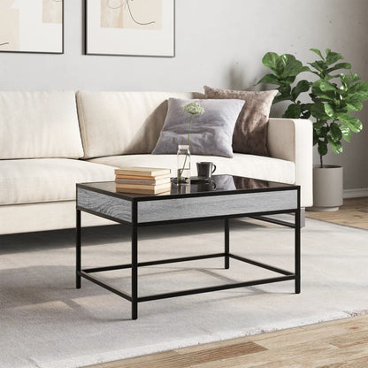 Salongbord Sofabord Sonoma Grå med Infinity LED 70x50x41 cm