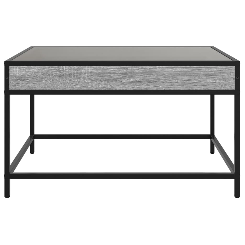 Salongbord Sofabord Sonoma Grå med Infinity LED 70x50x41 cm