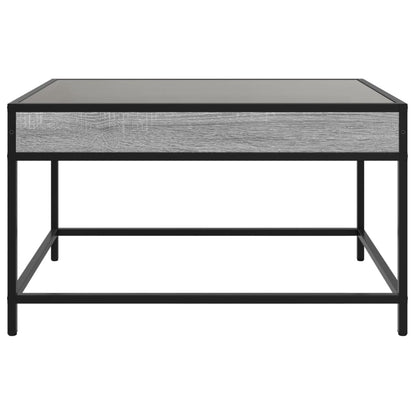 Salongbord Sofabord Sonoma Grå med Infinity LED 70x50x41 cm