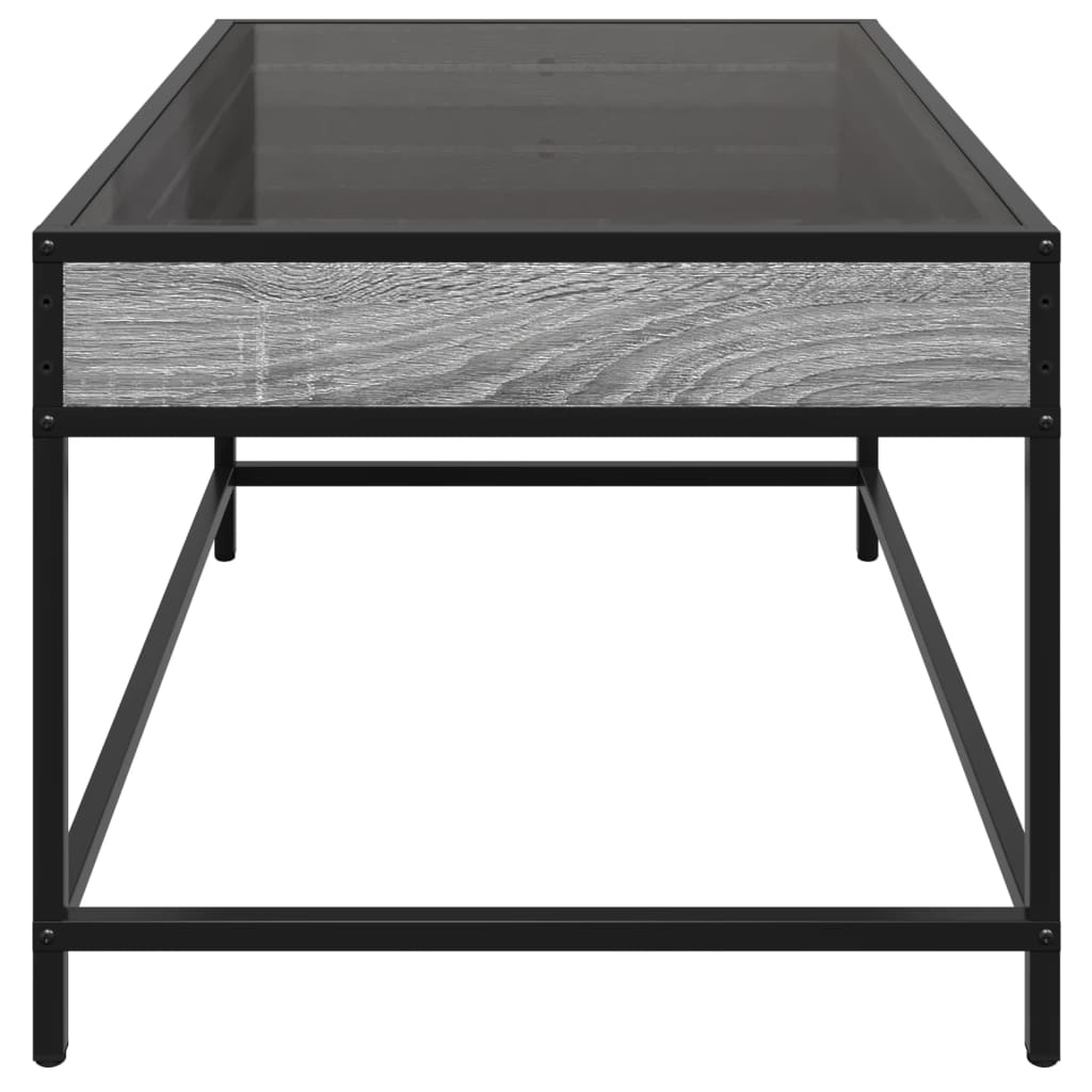 Salongbord Sofabord Sonoma Grå med Infinity LED 70x50x41 cm