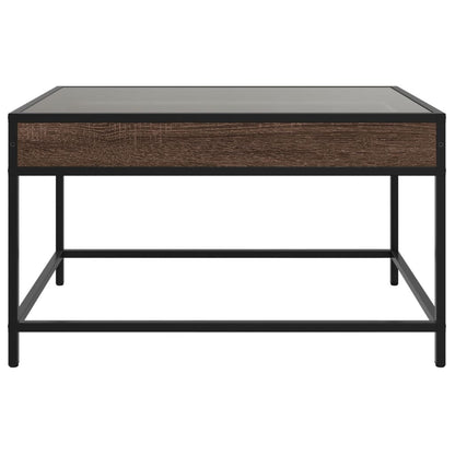 Salongbord Sofabord Brun Eik med Infinity LED 70x50x41 cm
