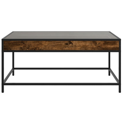 Salongbord Sofabord Røkt Eik med Infinity LED 90x50x41 cm