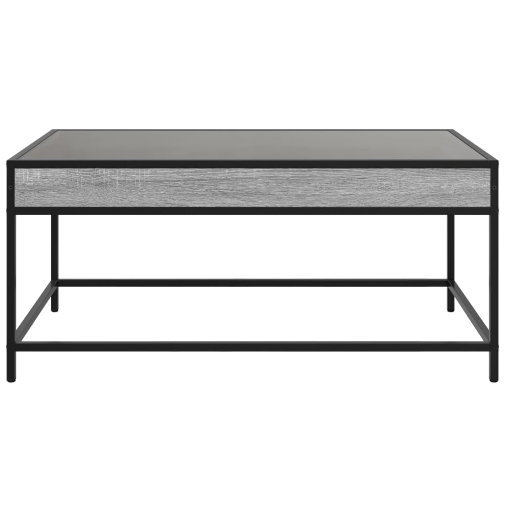 Salongbord Sofabord Sonoma Grå med Infinity LED 90x50x41 cm