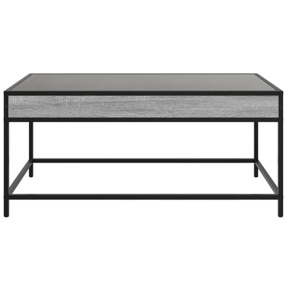 Salongbord Sofabord Sonoma Grå med Infinity LED 90x50x41 cm