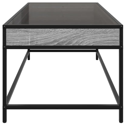 Salongbord Sofabord Sonoma Grå med Infinity LED 90x50x41 cm