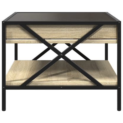 Salongbord Sofabord Sonoma Eik med Infinity LED 50x50x38 cm