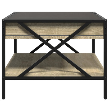 Salongbord Sofabord Sonoma Eik med Infinity LED 70x50x38 cm