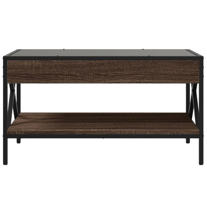Salongbord Sofabord Brun Eik med Infinity LED 70x50x38 cm