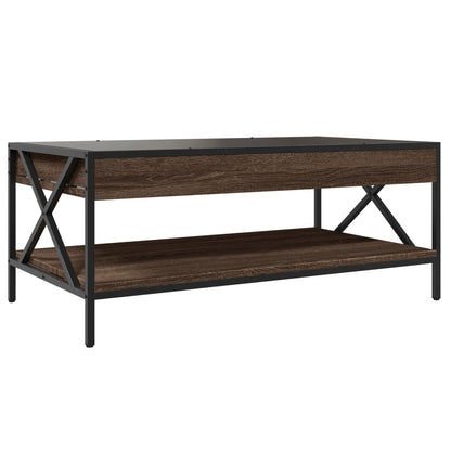 Salongbord Sofabord Brun Eik med Infinity LED 90x50x38 cm
