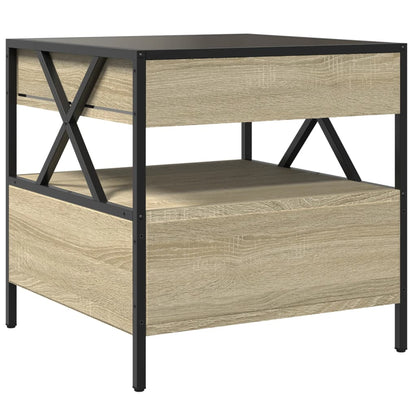 Salongbord Sofabord Sonoma Eik med Infinity LED 50x50x51 cm