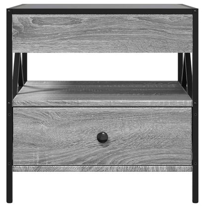 Salongbord Sofabord Sonoma Grå med Infinity LED 50x50x51 cm