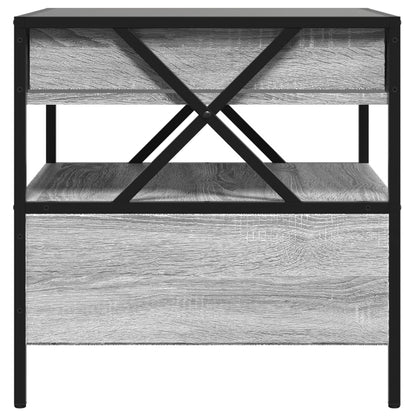 Salongbord Sofabord Sonoma Grå med Infinity LED 50x50x51 cm