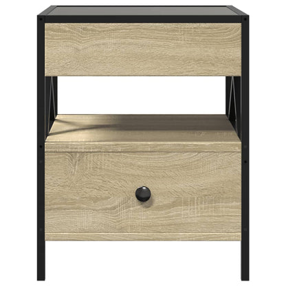Nattbord Sengbord Sonoma Eik med Infinity LED 40x40x51 cm