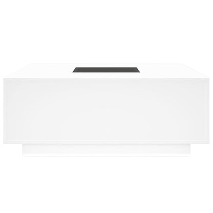 Salongbord Sofabord Hvit med Infinity LED 100x100x40 cm