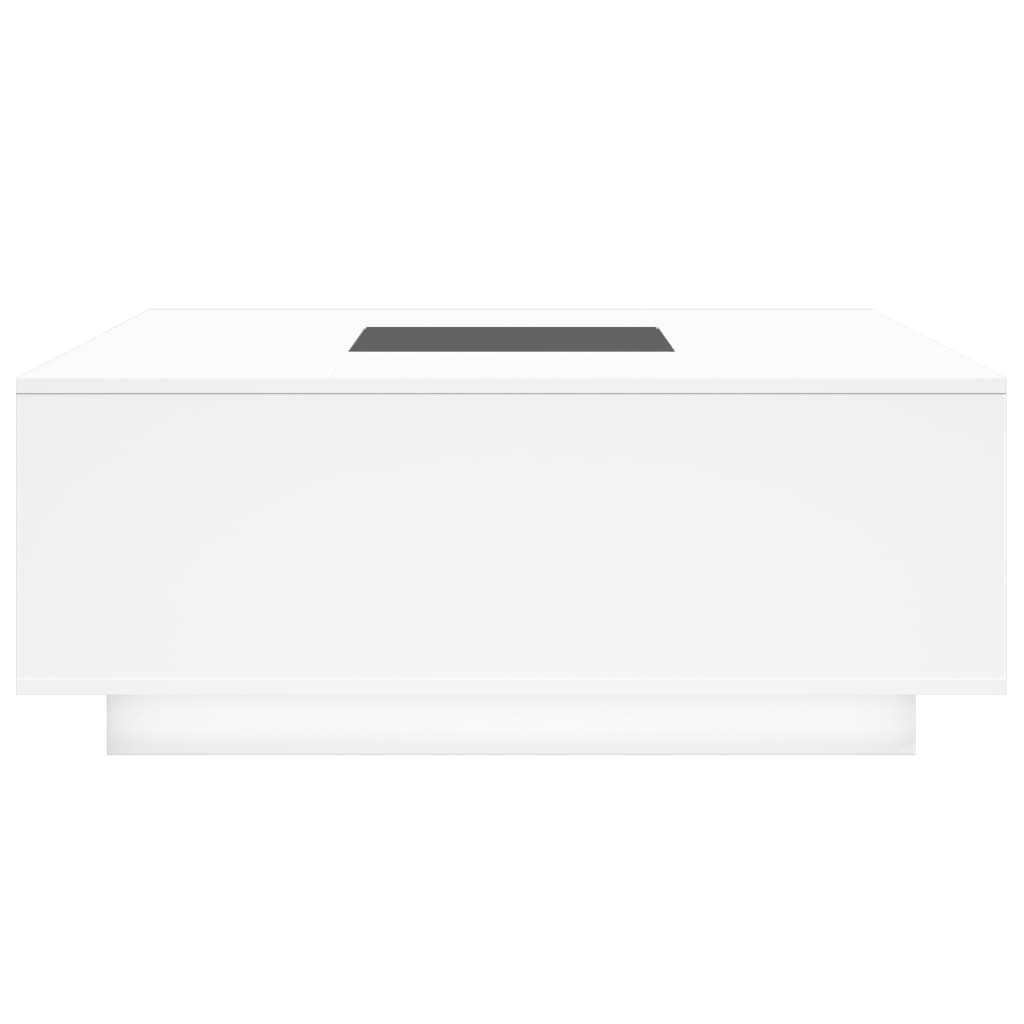 Salongbord Sofabord Hvit med Infinity LED 100x100x40 cm