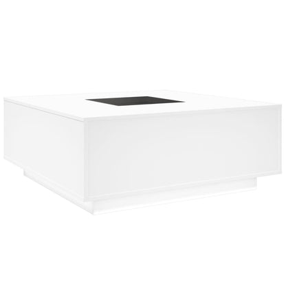 Salongbord Sofabord Hvit med Infinity LED 100x100x40 cm