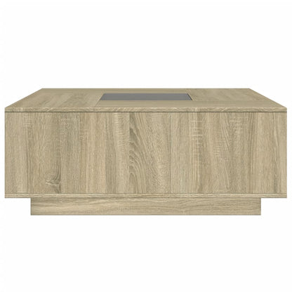 Salongbord Sofabord Sonoma Eik med Infinity LED 100x100x40 cm