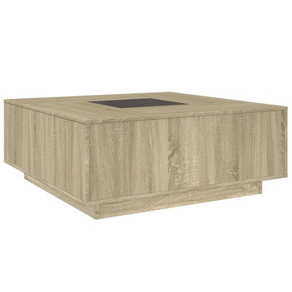 Salongbord Sofabord Sonoma Eik med Infinity LED 100x100x40 cm