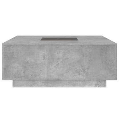 Salongbord Sofabord Betonggrå med Infinity LED 100x100x40 cm