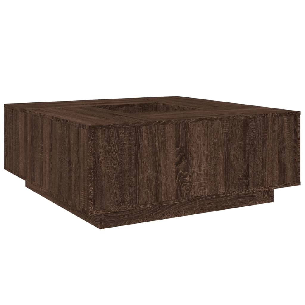Salongbord Sofabord Brun Eik 100x100x40 cm