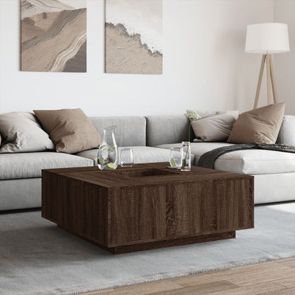 Salongbord Sofabord Brun Eik 100x100x40 cm