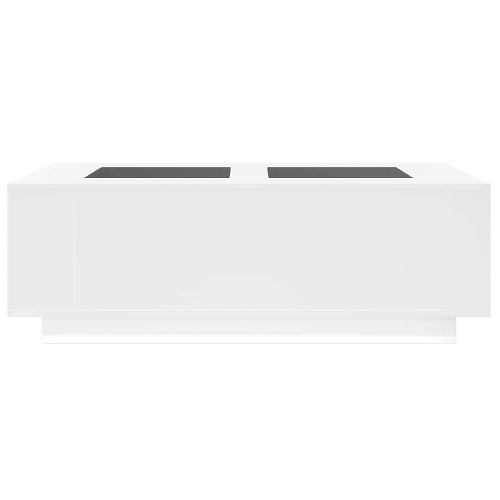 Salongbord Sofabord Hvit med Infinity LED 116x69x40 cm