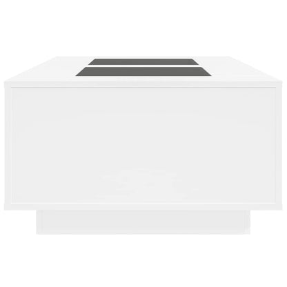 Salongbord Sofabord Hvit med Infinity LED 116x69x40 cm