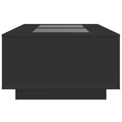 Salongbord Sofabord Svart med Infinity LED 116x69x40 cm