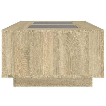 Salongbord Sofabord Sonoma Eik med Infinity LED 116x69x40 cm