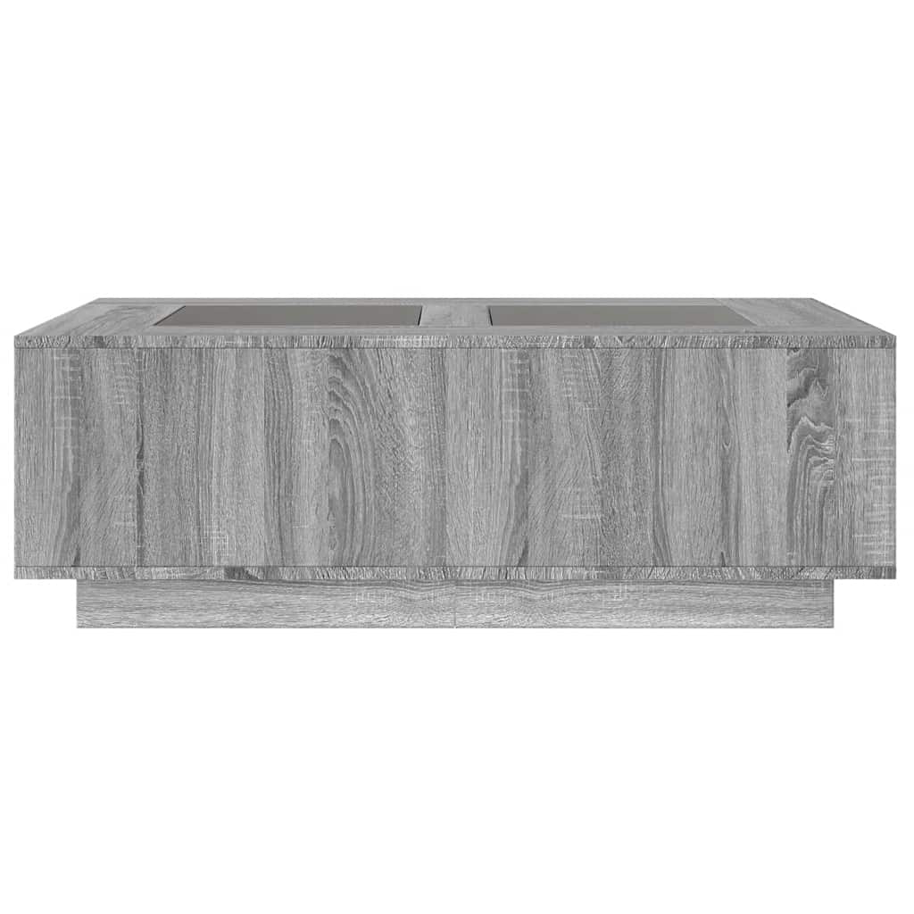 Salongbord Sofabord Sonoma Grå med Infinity LED 116x69x40 cm