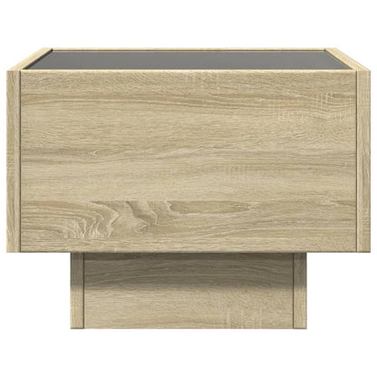 Salongbord Sofabord Sonoma Eik med Infinity LED 40x40x30 cm