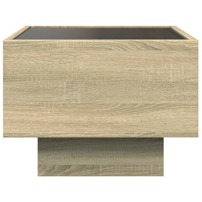 Salongbord Sofabord Sonoma Eik med Infinity LED 40x40x30 cm