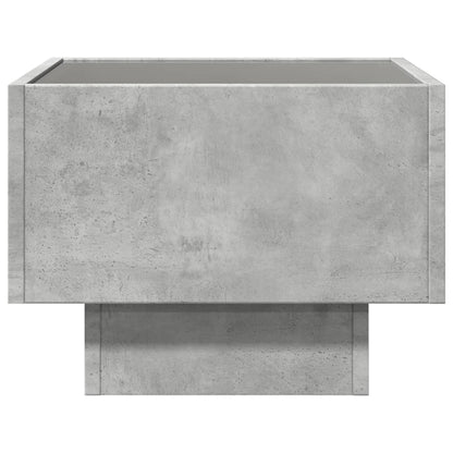 Nattbord Sengbord Betonggrå med Infinity LED 40x40x30 cm