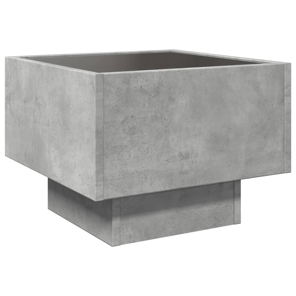 Nattbord Sengbord Betonggrå med Infinity LED 40x40x30 cm