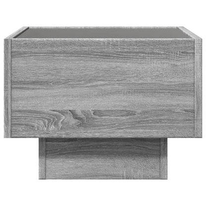 Nattbord Sengbord Sonoma Grå med Infinity LED 40x40x30 cm