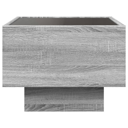 Nattbord Sengbord Sonoma Grå med Infinity LED 40x40x30 cm