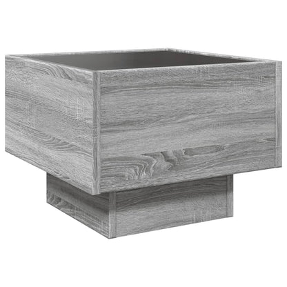 Nattbord Sengbord Sonoma Grå med Infinity LED 40x40x30 cm